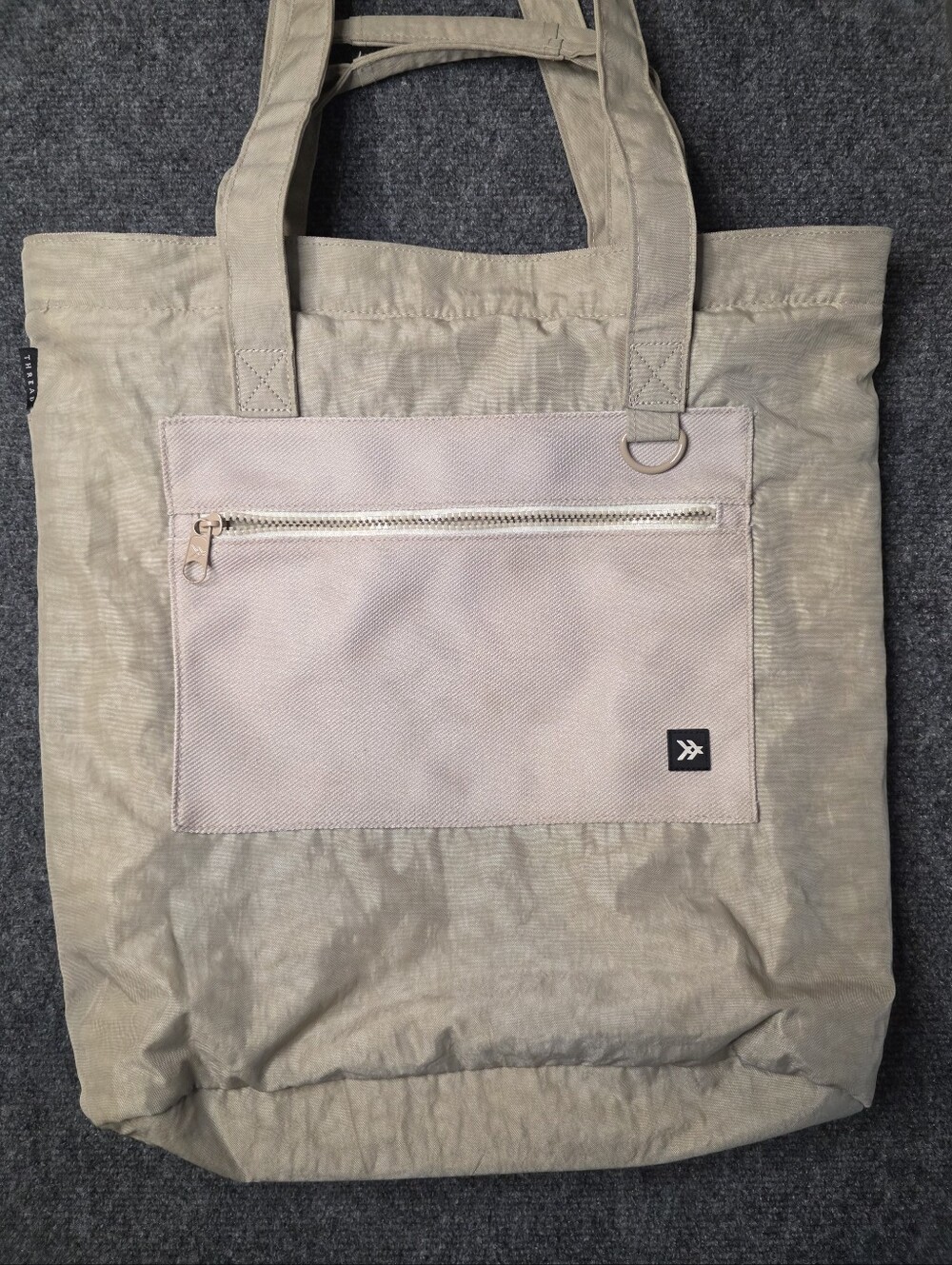 Thread Wallets Utility Tote Sand Beige Large Zip Pocket